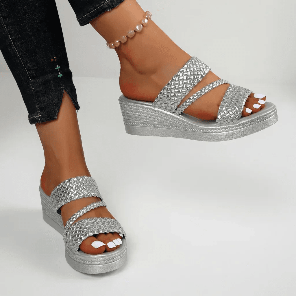 Silvia® - Sandalias Ortopédicas Trenzadas de Cuña ⏐ Edición Premium