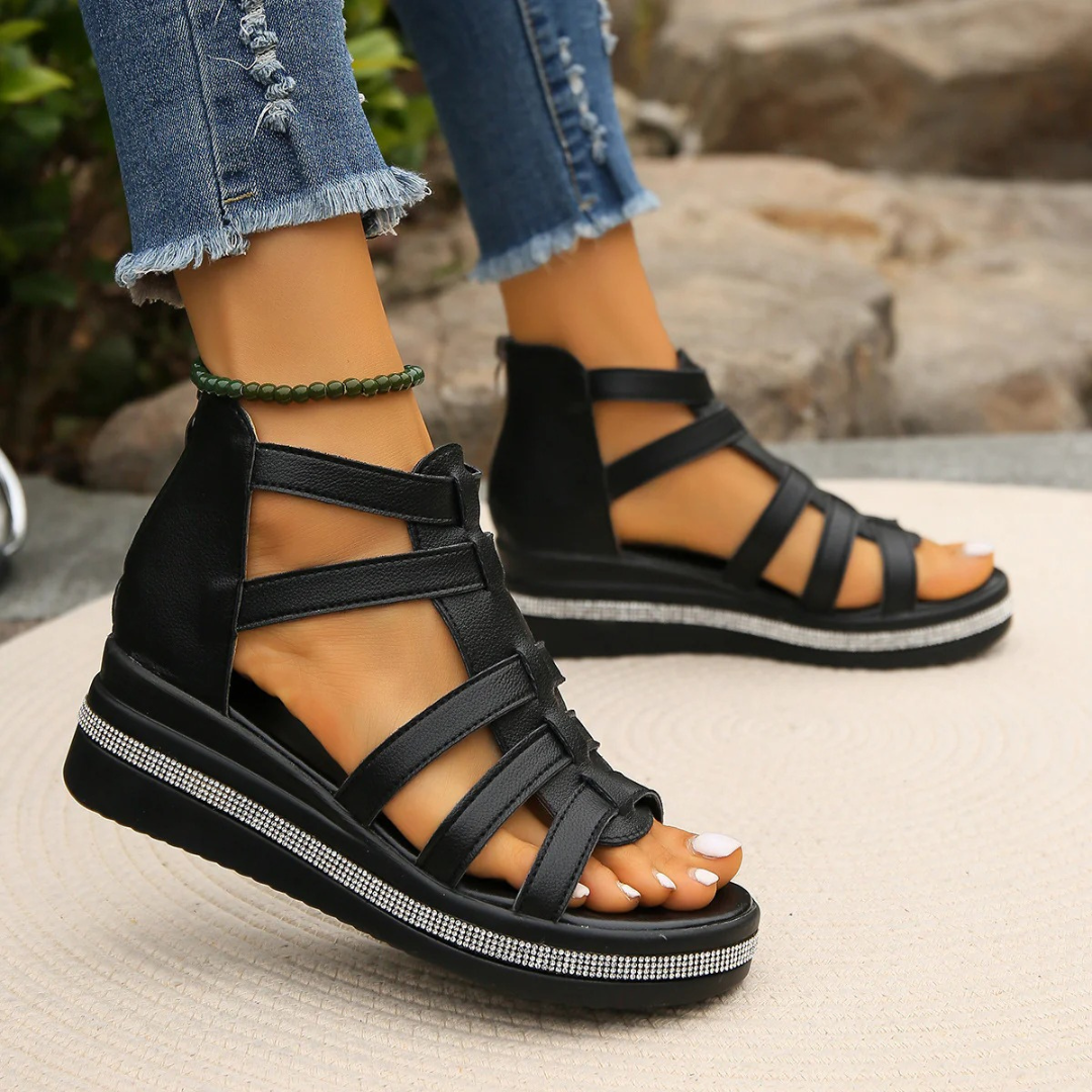 Adriana® - Sandalias Ortopédicas de Plataforma de Piel ⏐ Edición Premium