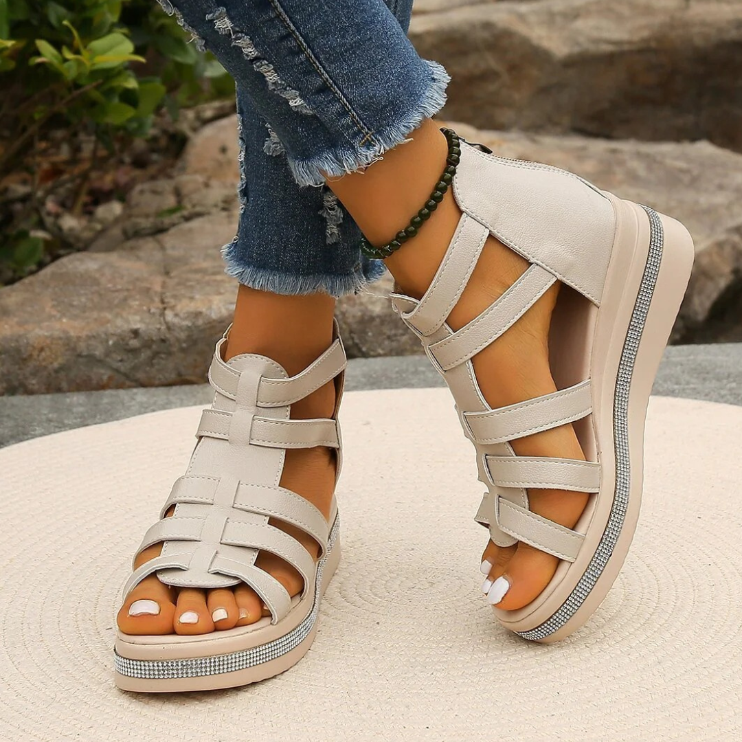 Adriana® - Sandalias Ortopédicas de Plataforma de Piel ⏐ Edición Premium