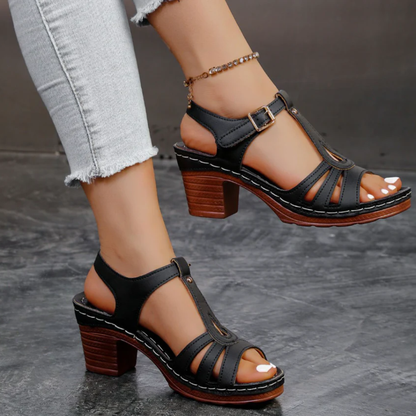 Claudia® - Sandalias Ortopédicas con Tacón Grueso ⏐ Edición Premium