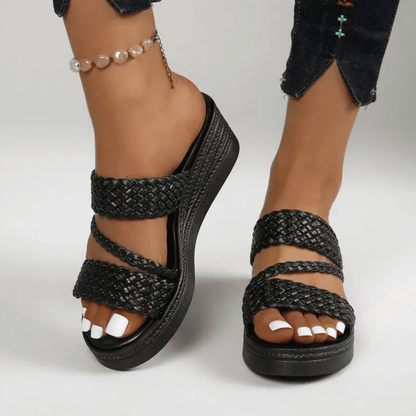 Silvia® - Sandalias Ortopédicas Trenzadas de Cuña ⏐ Edición Premium