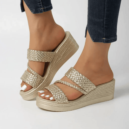 Silvia® - Sandalias Ortopédicas Trenzadas de Cuña ⏐ Edición Premium