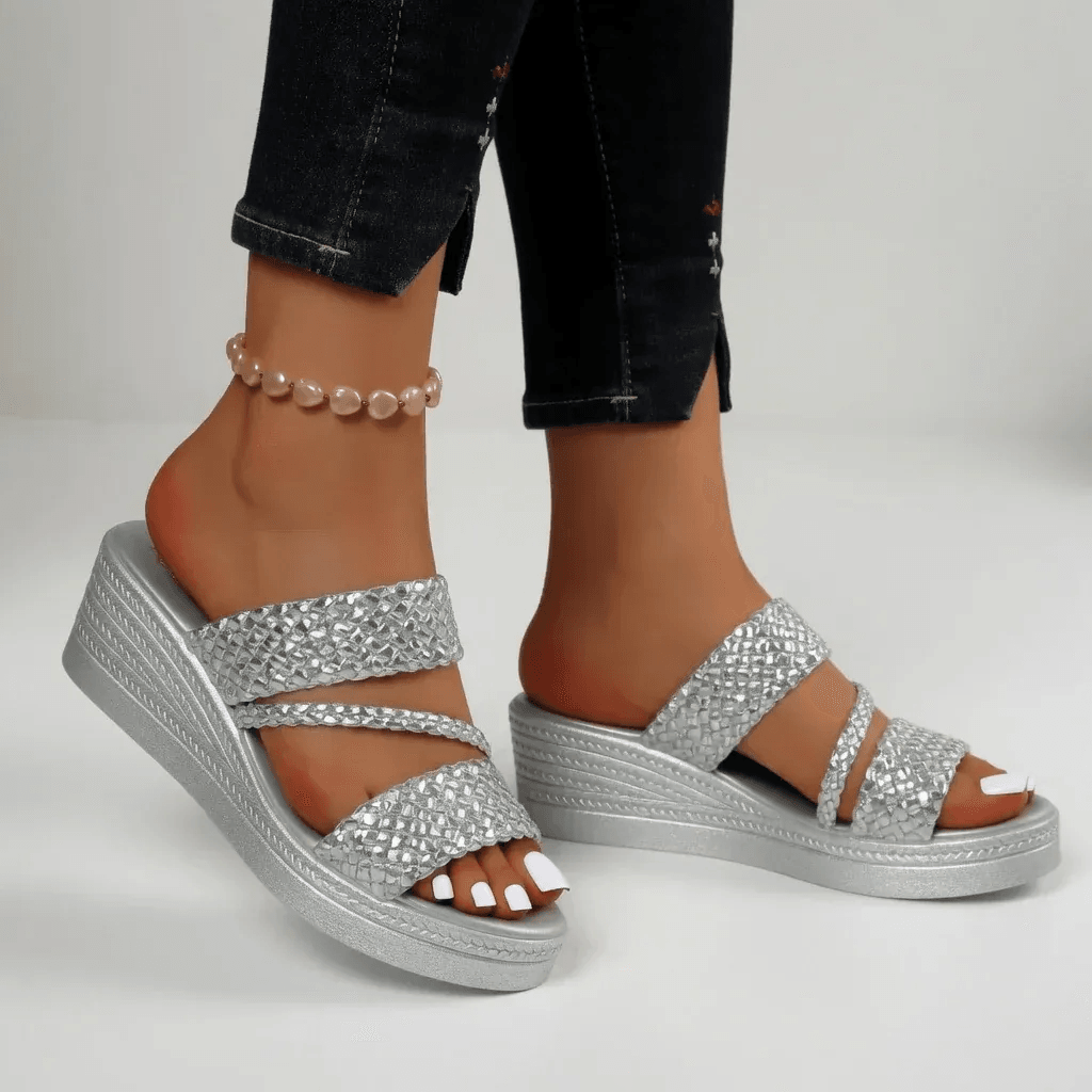 Silvia® - Sandalias Ortopédicas Trenzadas de Cuña ⏐ Edición Premium