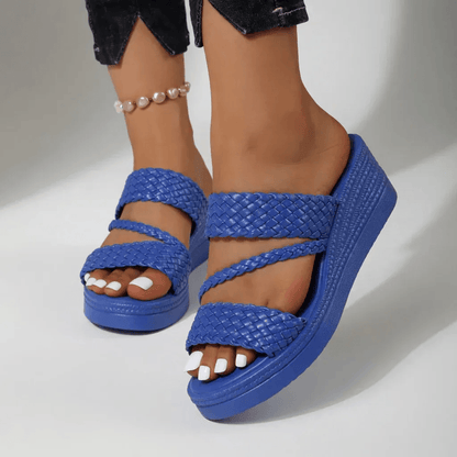 Silvia® - Sandalias Ortopédicas Trenzadas de Cuña ⏐ Edición Premium