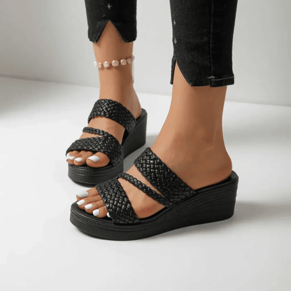 Silvia® - Sandalias Ortopédicas Trenzadas de Cuña ⏐ Edición Premium