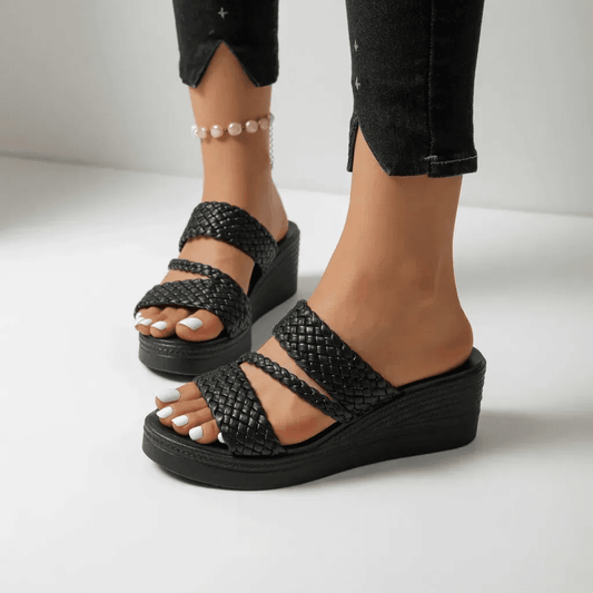 Silvia® - Sandalias Ortopédicas Trenzadas de Cuña ⏐ Edición Premium