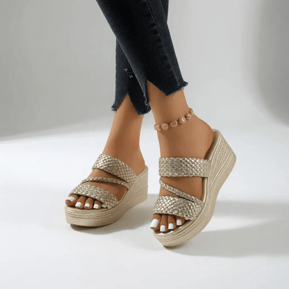 Silvia® - Sandalias Ortopédicas Trenzadas de Cuña ⏐ Edición Premium