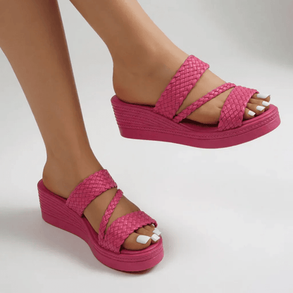 Silvia® - Sandalias Ortopédicas Trenzadas de Cuña ⏐ Edición Premium