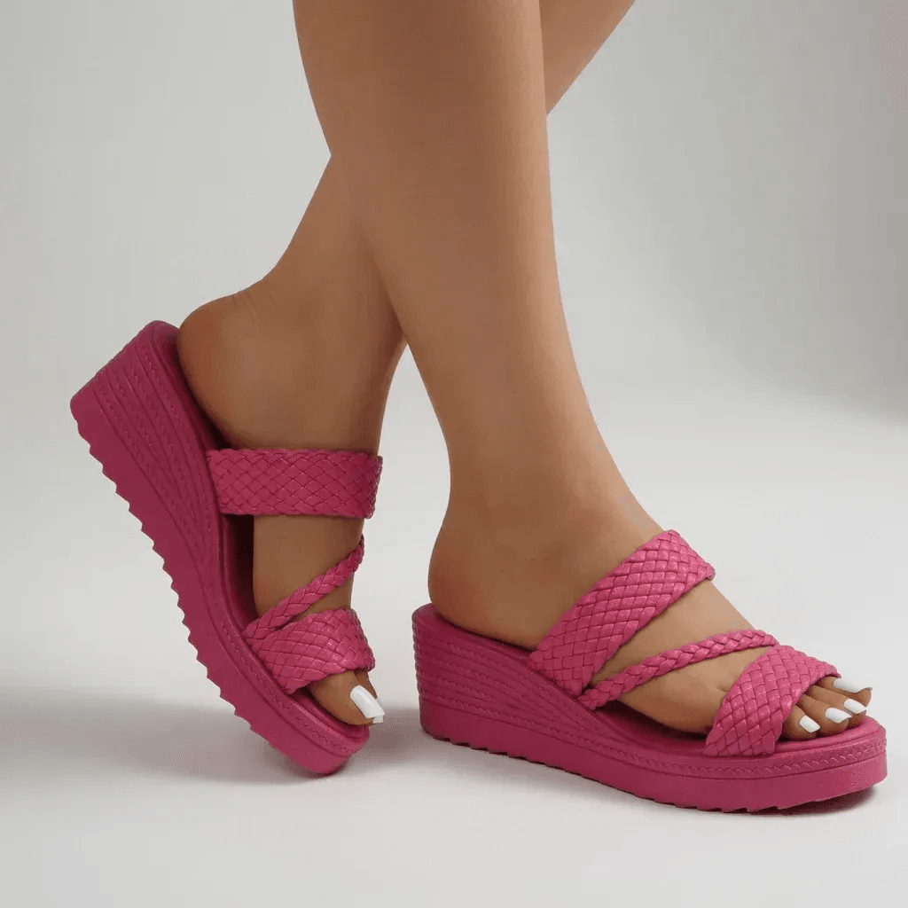 Silvia® - Sandalias Ortopédicas Trenzadas de Cuña ⏐ Edición Premium