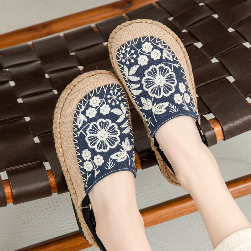 Idoia - Zapatillas Ortopédicas de Lino | Edición Premium