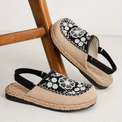 Idoia - Zapatillas Ortopédicas de Lino | Edición Premium