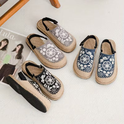 Idoia - Zapatillas Ortopédicas de Lino | Edición Premium